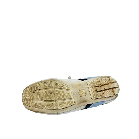 PRADA White Leather Logo Race Lace Up Low Top Rev Race Sneakers Size EU 37 US 7 - Picture 7 of 8